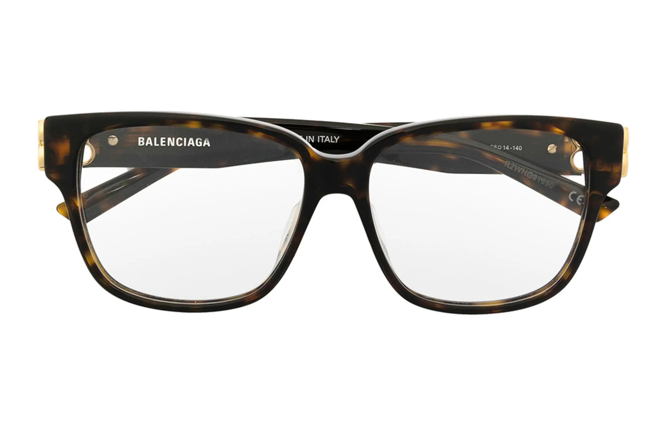 Женские очки Balenciaga Square (коричневые)