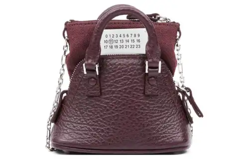 Maison Margiela Cow Leather Crossbody One Shoulder Handbag Women's Burgundy