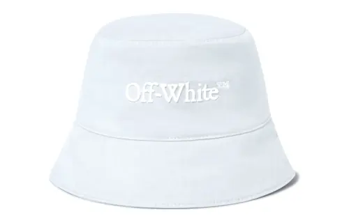 OFF WHITE Bookish Drill embroidery Bucket Hat