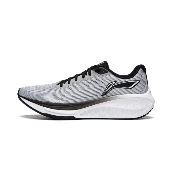 LiNing Wuyue 2.0 Cushioned Slip Resistant Abrasion Resistant Breathable Low Top Sprint Running Shoes Men's Mist Gray