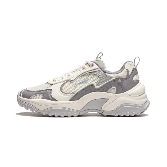 LINING Churui Casual Shoes Women's Low-Top Ecru/Opal Gray