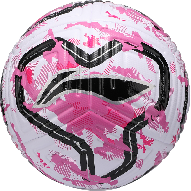 Li Ning Size 5 Soccer Ball TPU Leakproof Machine Stitched Soccer Ball Unisex Rose Red
