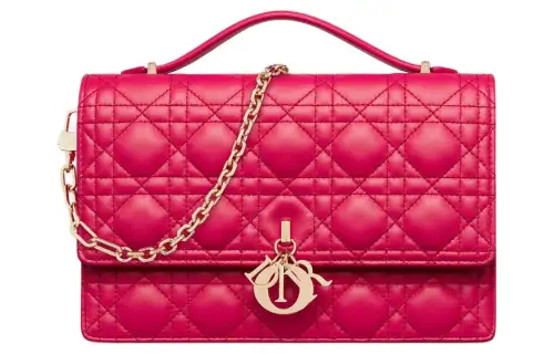 DIOR Lambskin Shoulder Bag, Crossbody Bag, Handbag Women's Pink