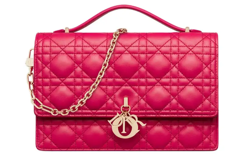 DIOR Lambskin Shoulder Bag, Crossbody Bag, Handbag Women's Pink