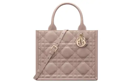 DIOR BookTote Calfskin Tote Bag, Shopping Bag, Shoulder Bag, Crossbody Bag, Handbag Small Women's Warm Taupe