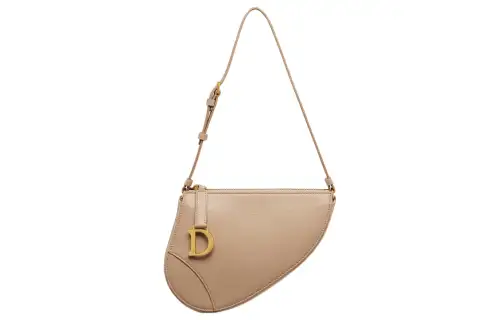 DIOR Sheepskin One Shoulder Clutch Women's Cookie