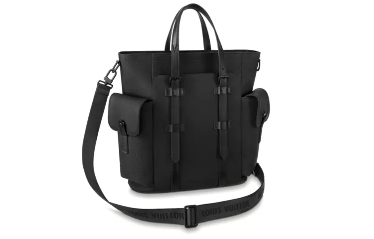LOUIS VUITTON CHRISTOPHER Cow Leather Handbag, Shoulder Bag Unisex Black