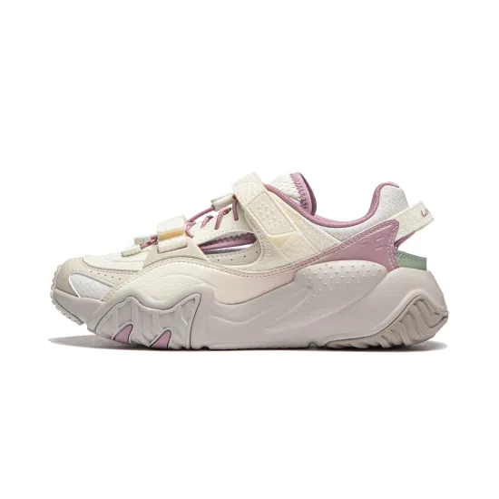LINING Sichuan Tour Casual Shoes Women's Low-Top Ecru/Xianxia Purple