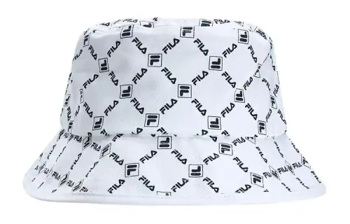 FILA Polyester, Cotton Bucket Hats Unisex White/Black