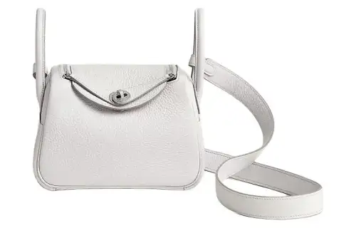 HERMES Lindy Taurillon Clemence Cow Leather Handbags 19 Women's 0UNew White New White