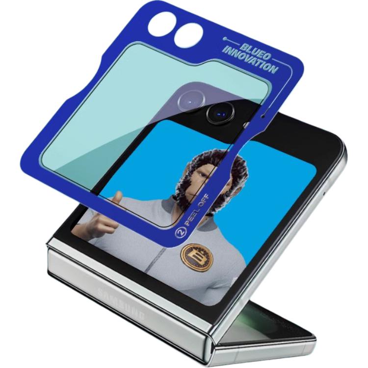 Mr. Blue Monkey BLUEO is suitable for Samsung Flip5 tempered film folding front screen outer screen protective film five high-definition full screen coverage anti-fall anti-fingerprint mobile phone film