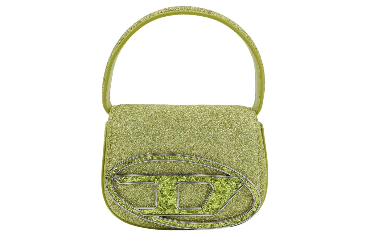 DIESEL Leather Shoulder Bag, Crossbody Bag, Handbag Extra Small Women's Green