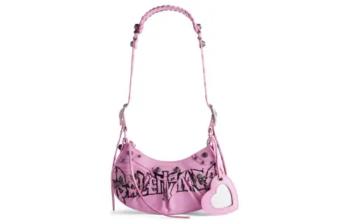 Balenciaga Le Cagole Sheepskin Handbag, Shoulder Bag Mini Women's Pink