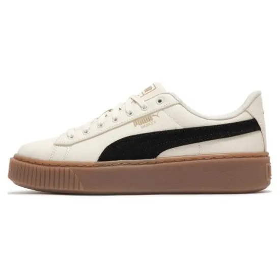 PUMA Basket Platform Canvas 'Beige Black' Women's
