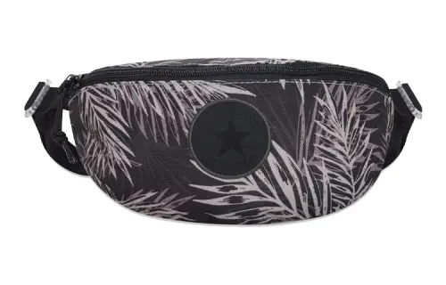 Converse Polyester Sling Bag Trendy Crossbody Bag Fanny Pack Regular Unisex Black