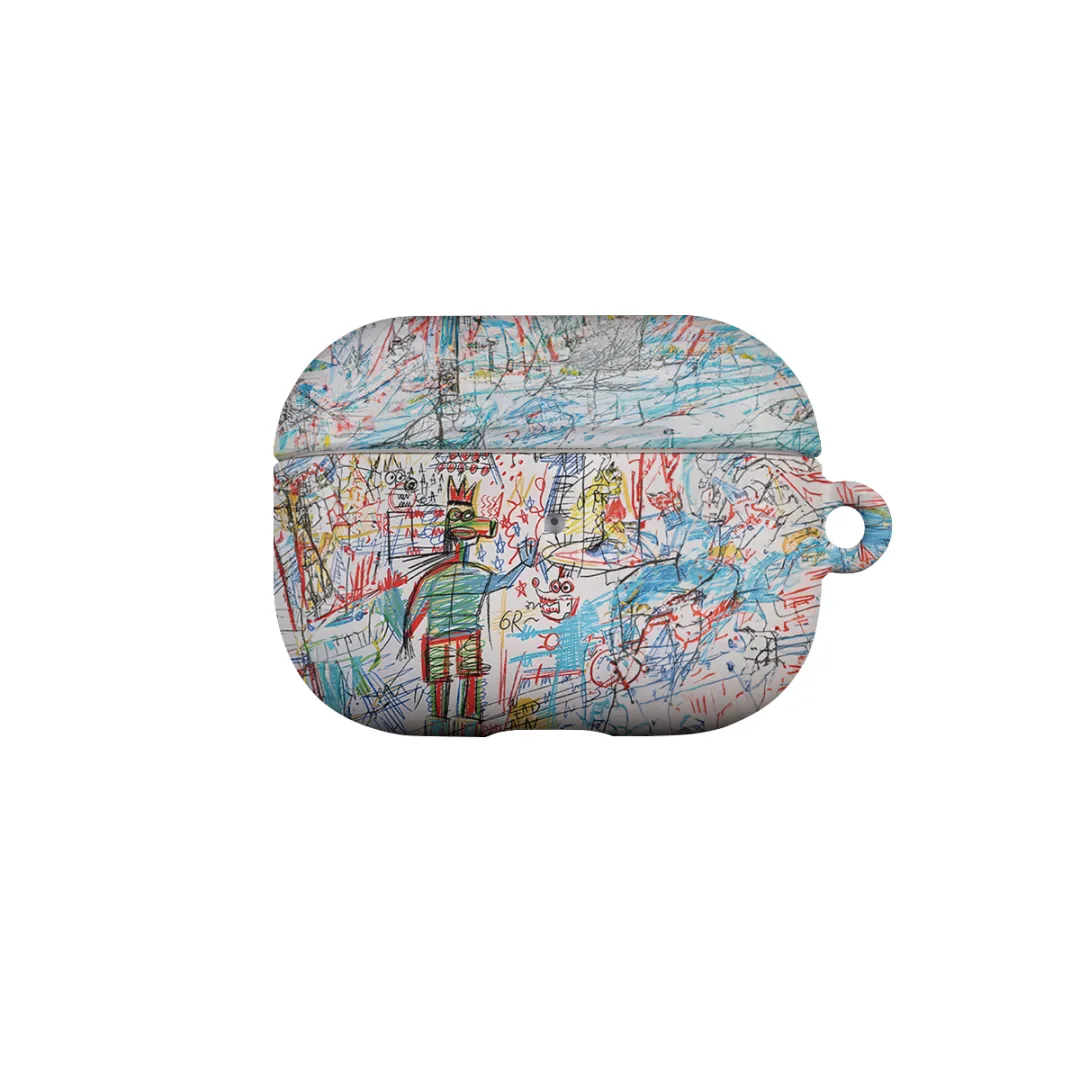 Keshami Compatibility With Apple AirPods Pro 3/Pro 2/AirPods 4/3 PC Crown Graffiti Man Headphone Cases
