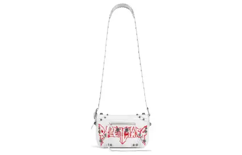 Balenciaga Le Cagole Sheepskin Shoulder Bag, Crossbody Bag Extra Mini Men's White