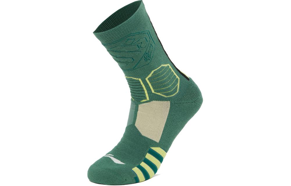 Li Ning BADFIVE Comfortable Basketball Socks Unisex 1 Pack Dark Palace Green