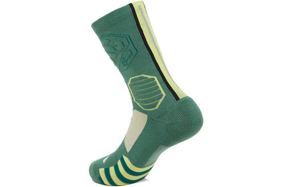 Li Ning BADFIVE Comfortable Basketball Socks Unisex 1 Pack Dark Palace Green