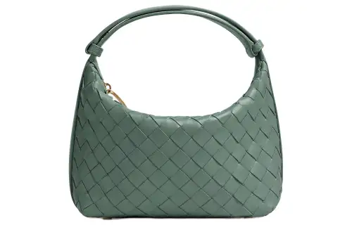 Bottega Veneta Cow Leather Handbag, Shoulder Bag Women's Aloe Vera Green