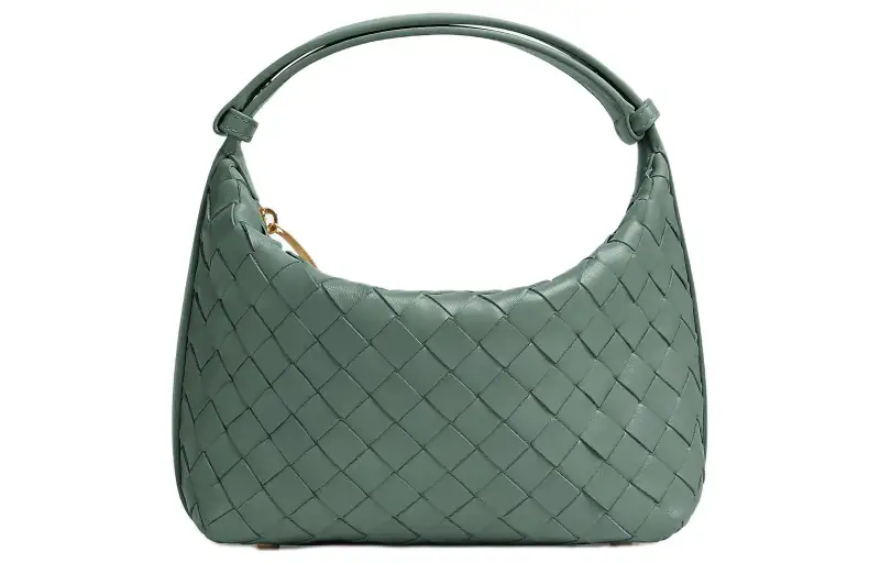 Bottega Veneta Cow Leather Handbag, Shoulder Bag Women's Aloe Vera Green