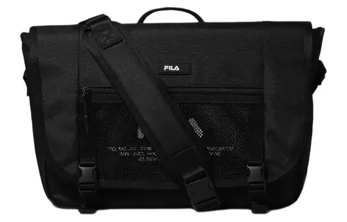 FILA Polyester Shoulder Bag, Crossbody Bag Men's Black