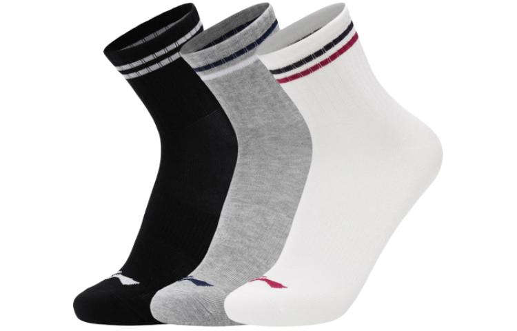 Li Ning Sports Life Collection Crew Socks Unisex 3 Pack