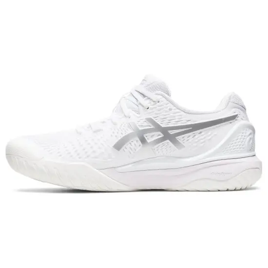 Asics Women's Gel Resolution 9 Wide 'White Pure Silver'