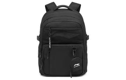 Li Ning Sports Life Collection Polyester Backpack Regular Unisex Black
