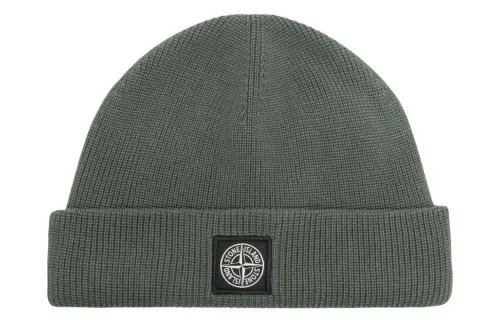 STONE ISLAND Compass-patch Cotton Beanie
