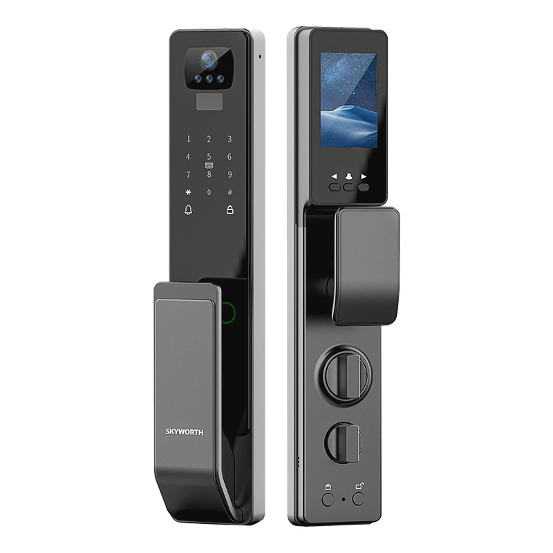 SKYWORTH smart lock semiconductor recognition face visible cat eye large screen remote unlocking electronic lock