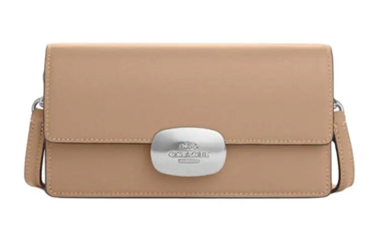 COACH Eliza Cow Leather Crossbody Bags Small Women's Taupe