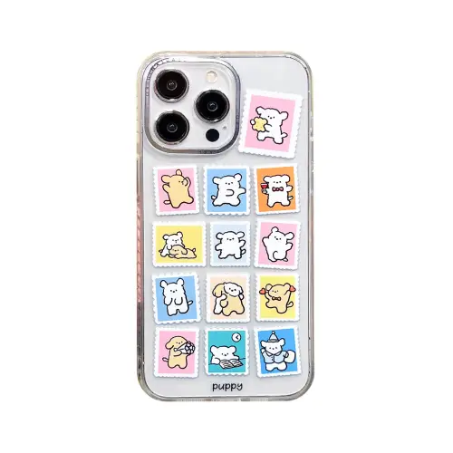 MOUEI Apple, iPhone 15, transparent cute stamps, fashionable quality fresh compatible phone case, iPhone15 Pro, minimalistic trend teen girl bra, material, simple and elegant design, iphone, 12/13/14/15