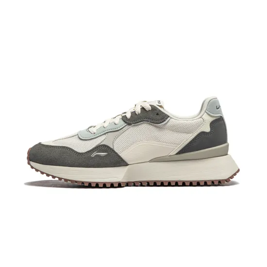LINING Sports Life Collection Casual Shoes Men Low-Top Pearl White/Stone Ash Gray/Water Gray Green
