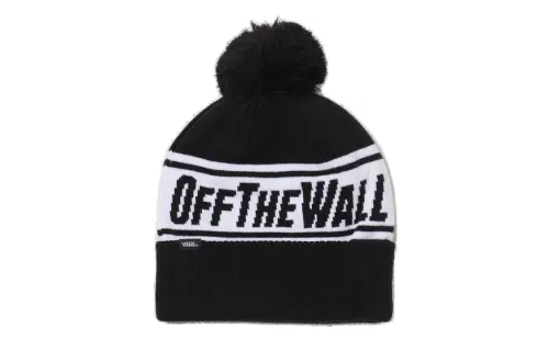Vans Letter Print Fabric, Polyamide Beanies Men's Black