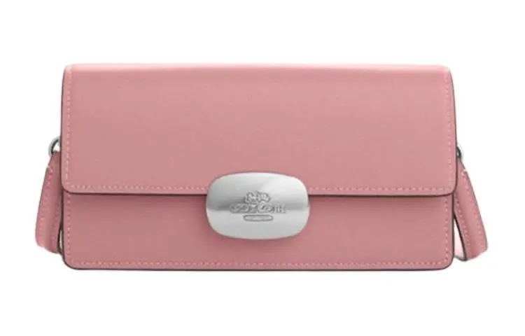 COACH Eliza Cow Leather Shoulder Bag, Crossbody Bag Small Women's Authentic Pink