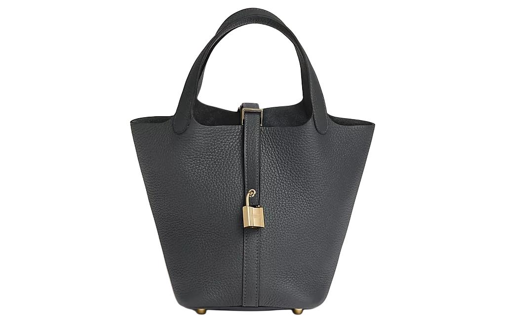 Женская сумка Hermes Picotin Lock 18 Clemence (серая)