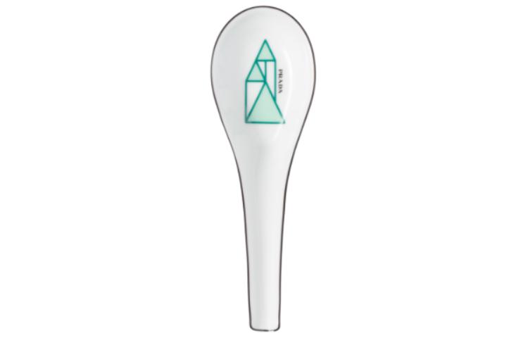 PRADA Ceramic spoon set of two, ceramic green 13.5cm