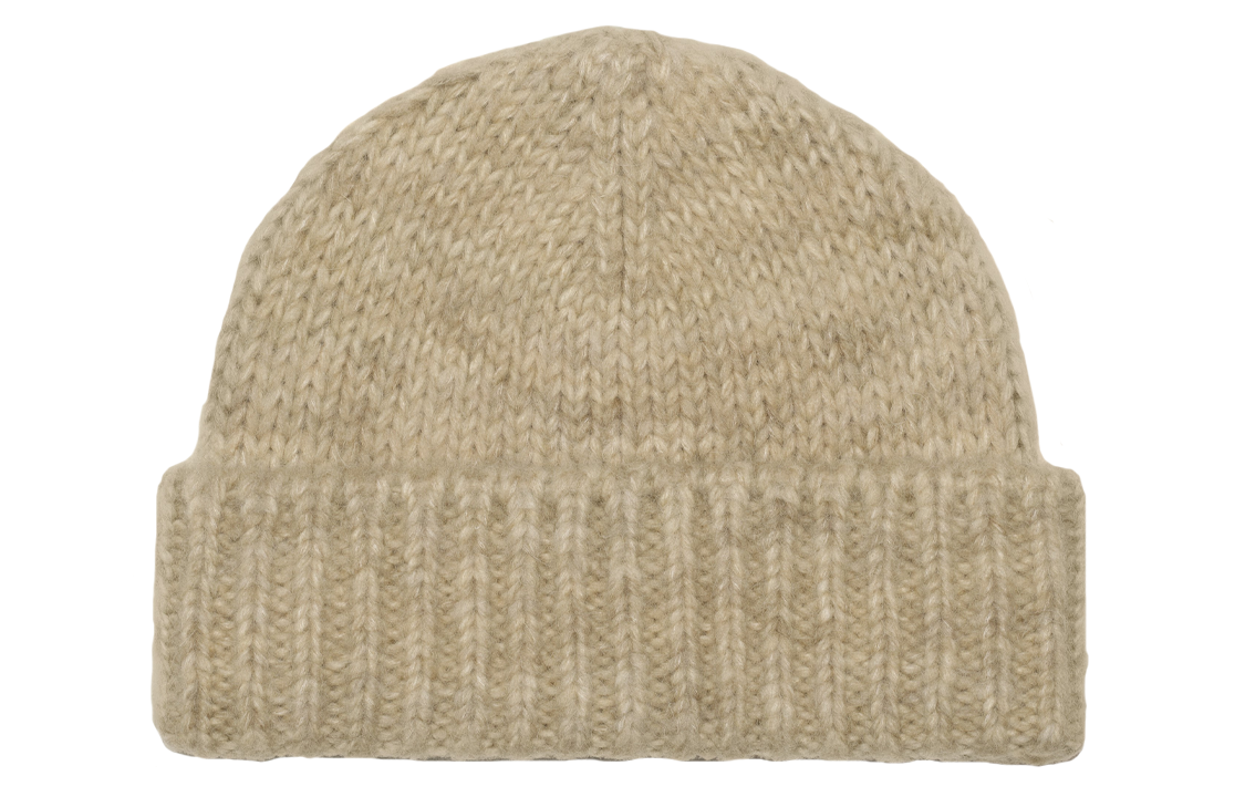 Maison Margiela Alpaca, Cotton Wool Beanies Women's Beige/Brown