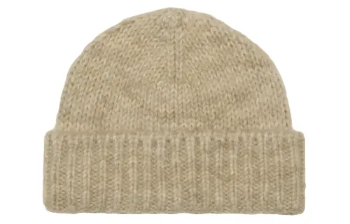 Maison Margiela Alpaca, Cotton Wool Beanies Women's Beige/Brown