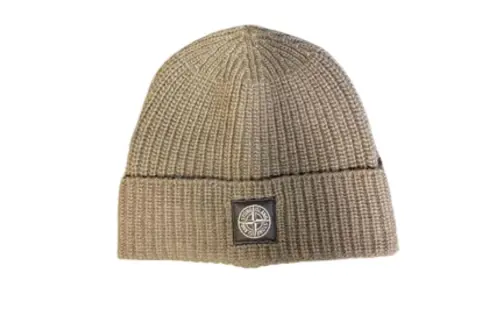 STONE ISLAND Virgin Wool Beanies Unisex Beige