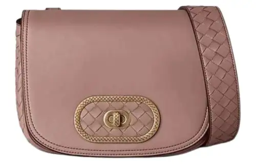 Bottega Veneta Leather Shoulder Bag, Crossbody Bag Women's Pink