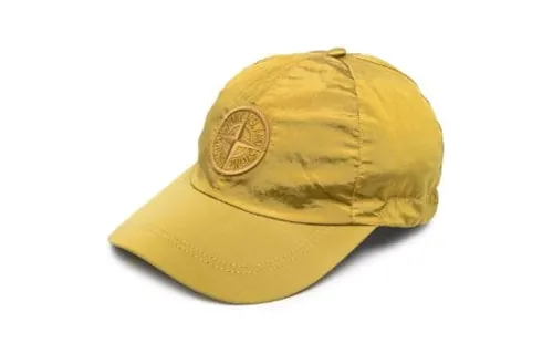 STONE ISLAND Polyamide, Polyester Baseball Caps Men's Yellow