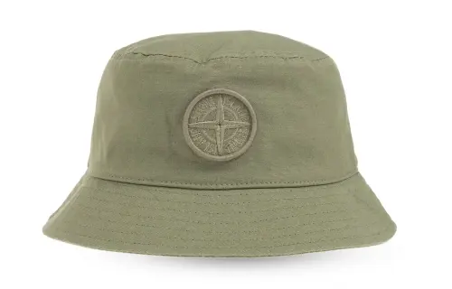 STONE ISLAND 100% Cotton Bucket Hats Kids' Green