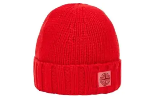 STONE ISLAND Virgin Wool Beanies Men's Red