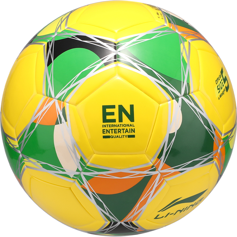 Li Ning Size 5 Soccer Ball TPU Unisex Yellow/Green/Black