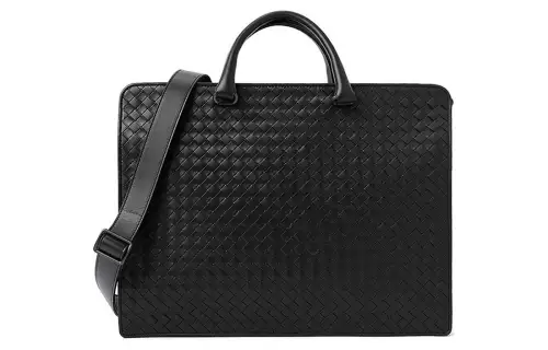 Bottega Veneta Sheepskin Handbag, Shoulder Bag, Crossbody Bag, Briefcase Unisex Black