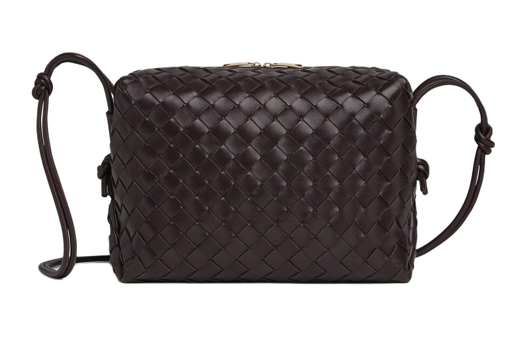 Bottega Veneta Loop Sheepskin Camera Bag, Storage Bag, Handheld Shoulder Bag, Crossbody Bag Women's Grape Purple