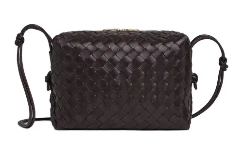 Bottega Veneta Loop Sheepskin Camera Bag, Storage Bag, Handheld Shoulder Bag, Crossbody Bag Women's Grape Purple