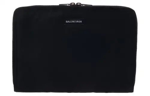 Balenciaga Cow Leather Clutch Men's Black